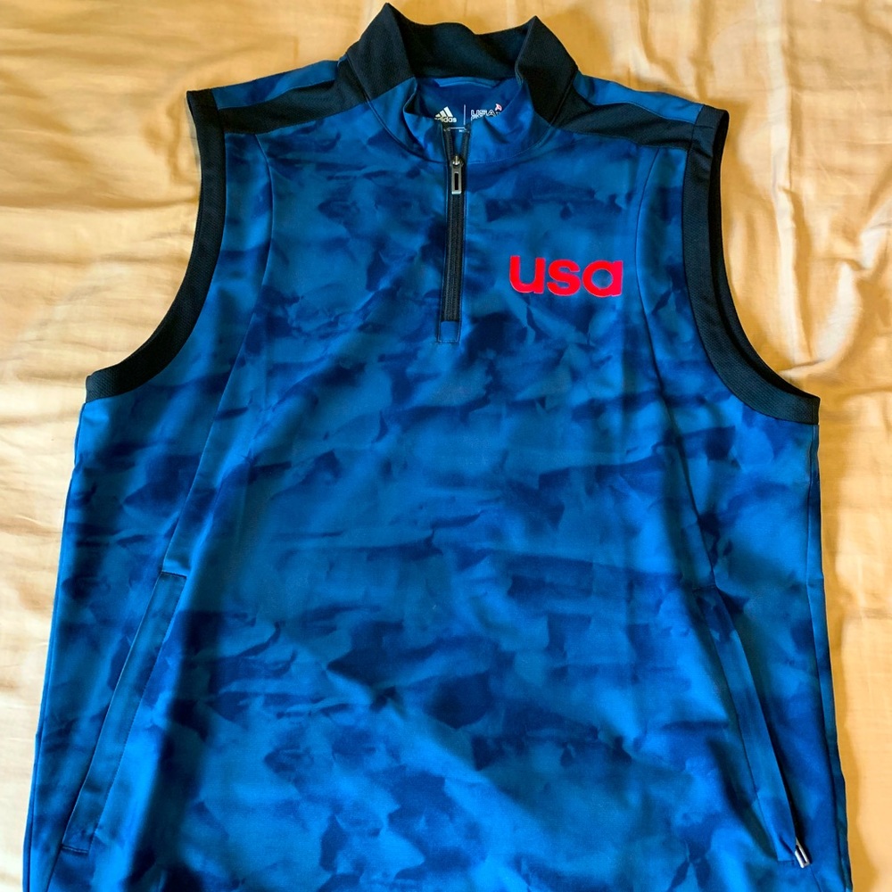 Mens Adidas USA Golf Vest
